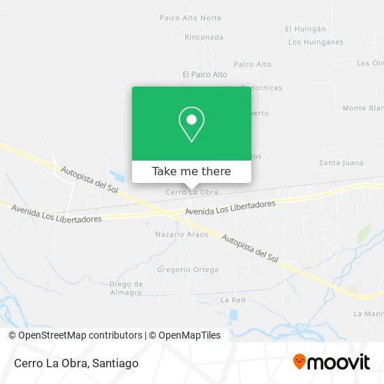 Cerro La Obra map