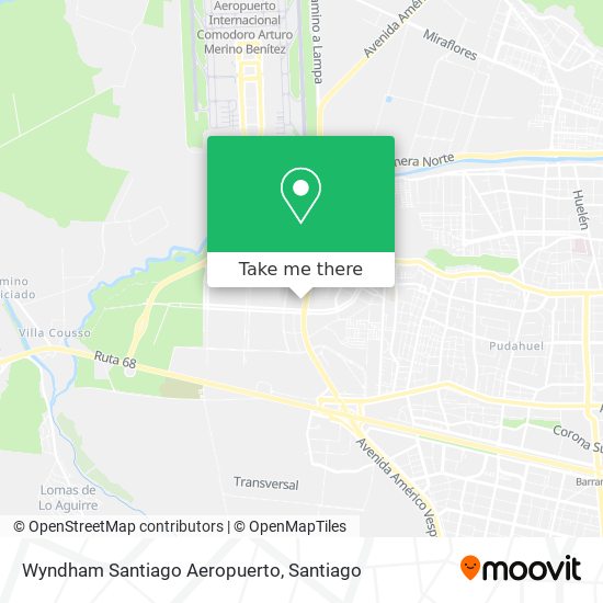 Wyndham Santiago Aeropuerto map