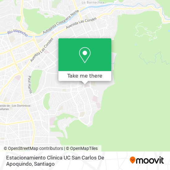 Estacionamiento Clinica UC San Carlos De Apoquindo map