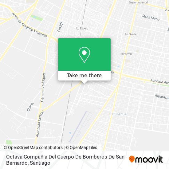 Octava Compañía Del Cuerpo De Bomberos De San Bernardo map