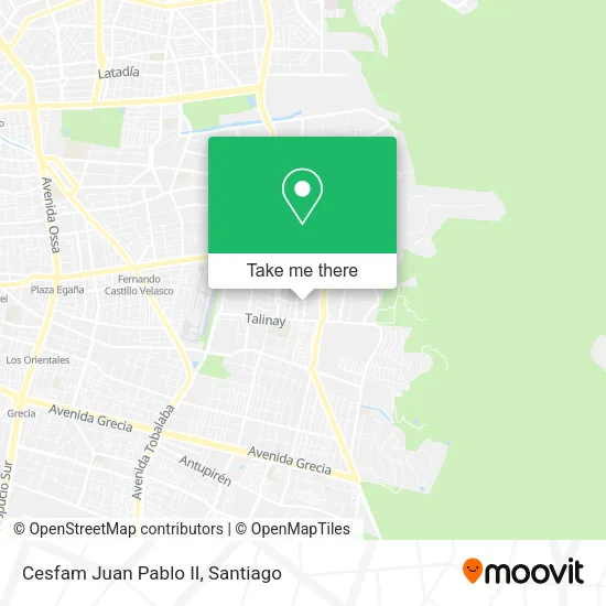 Cesfam Juan Pablo II map