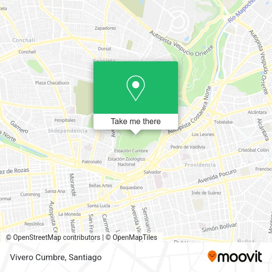 Vivero Cumbre map