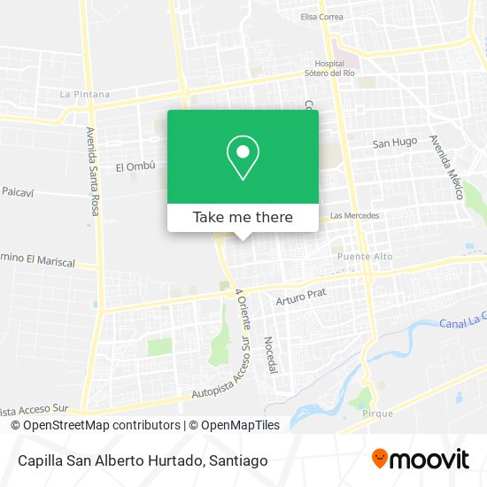 Capilla San Alberto Hurtado map