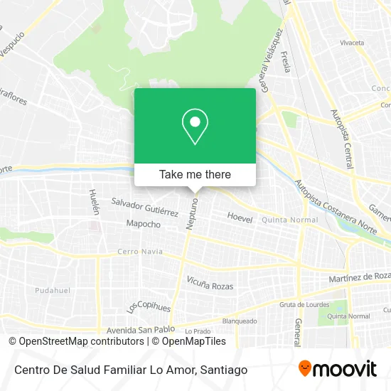 Centro De Salud Familiar Lo Amor map