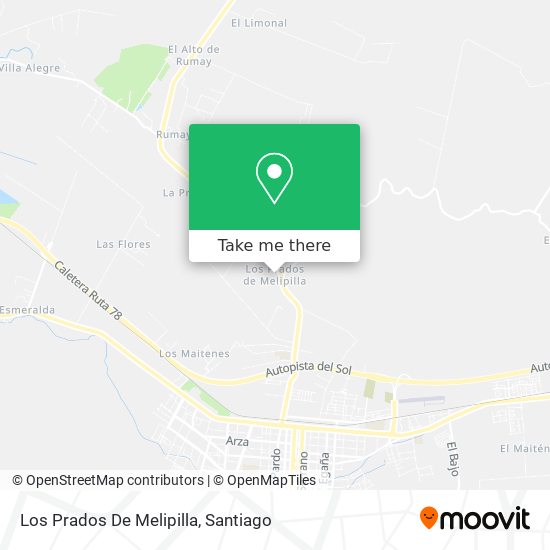 Los Prados De Melipilla map