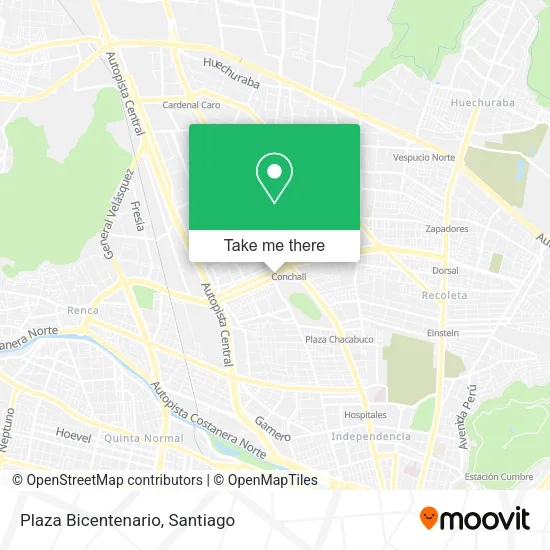 Plaza Bicentenario map