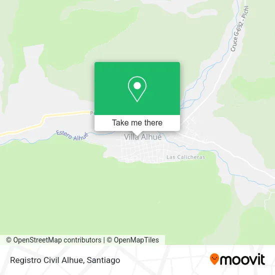 Registro Civil Alhue map