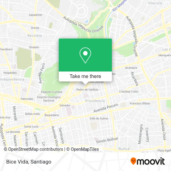 Bice Vida map