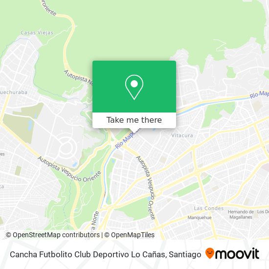 Cancha Futbolito Club Deportivo Lo Cañas map