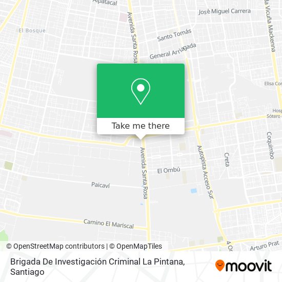Brigada De Investigación Criminal La Pintana map