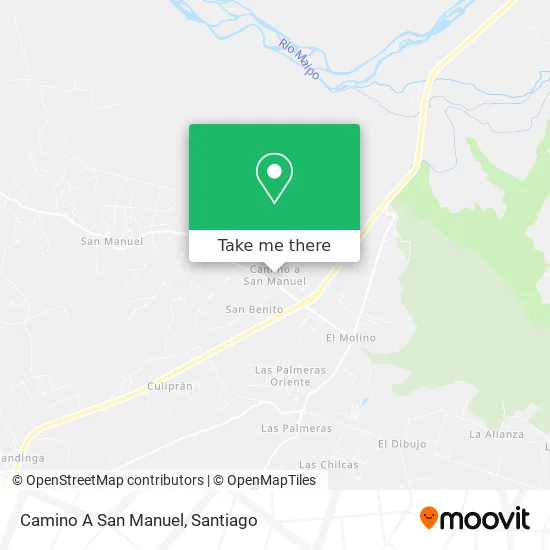 Camino A San Manuel map