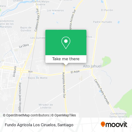 Fundo Agrícola Los Ciruelos map