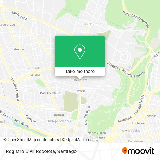 Registro Civil Recoleta map