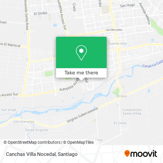 Canchas Villa Nocedal map