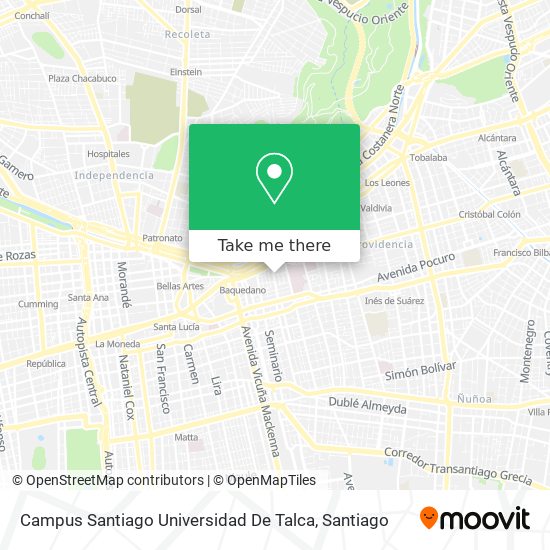 Campus Santiago Universidad De Talca map