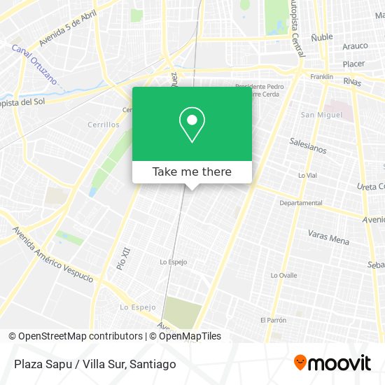 Plaza Sapu / Villa Sur map