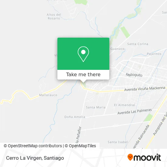 Cerro La Virgen map