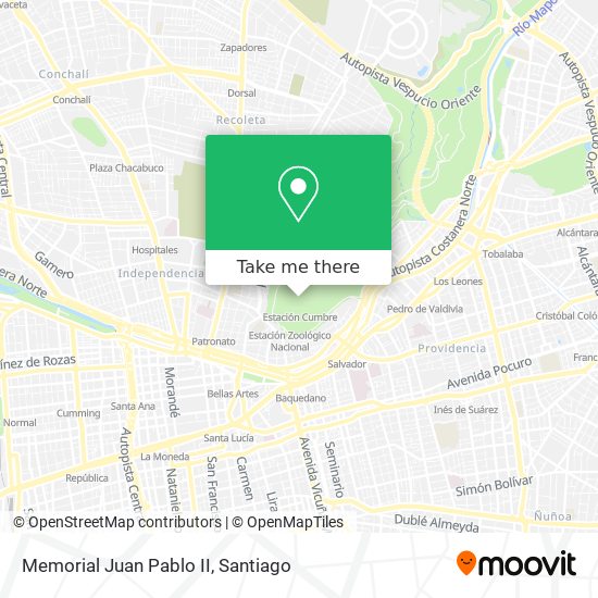 Memorial Juan Pablo II map