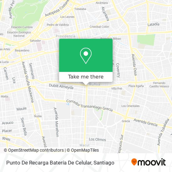 Punto De Recarga Batería De Celular map