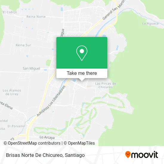 Mapa de Brisas Norte De Chicureo