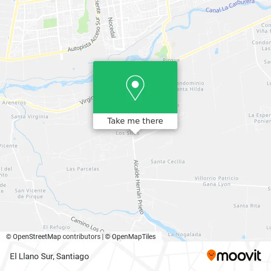 El Llano Sur map