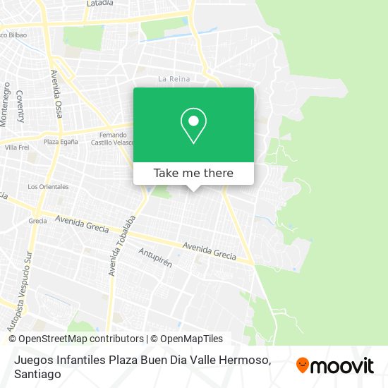 Mapa de Juegos Infantiles Plaza Buen Dia Valle Hermoso