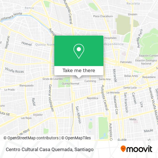 Centro Cultural Casa Quemada map