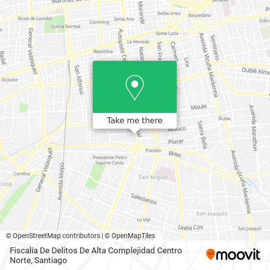 Fiscalía De Delitos De Alta Complejidad Centro Norte map