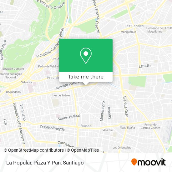 Mapa de La Popular, Pizza Y Pan