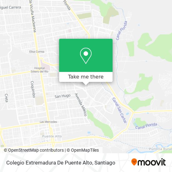 Colegio Extremadura De Puente Alto map