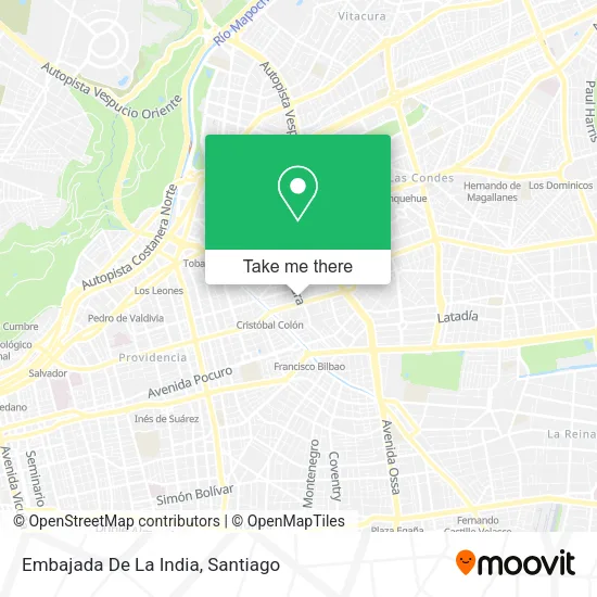 Embajada De La India map
