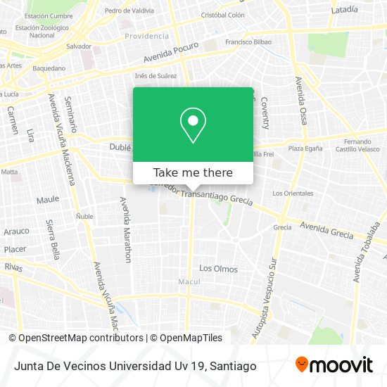 Junta De Vecinos Universidad Uv 19 map