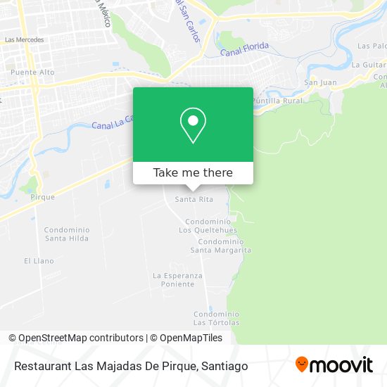 Mapa de Restaurant Las Majadas De Pirque