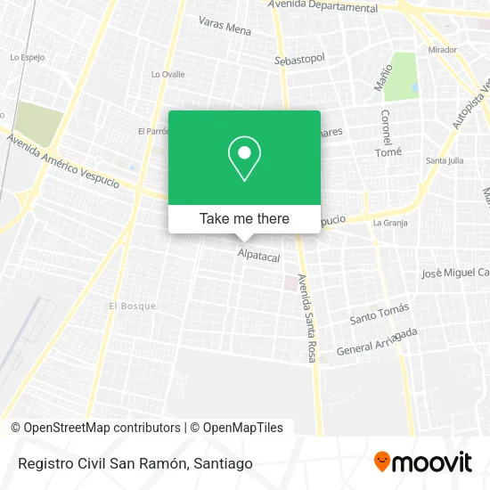 Registro Civil San Ramón map