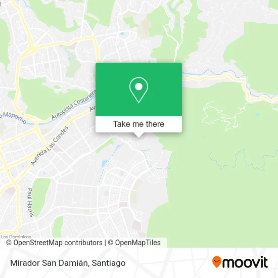 Mirador San Damián map