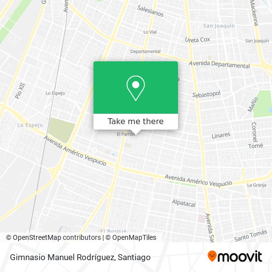 Mapa de Gimnasio Manuel Rodríguez