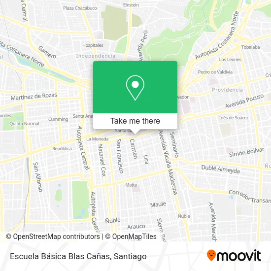 Escuela Básica Blas Cañas map