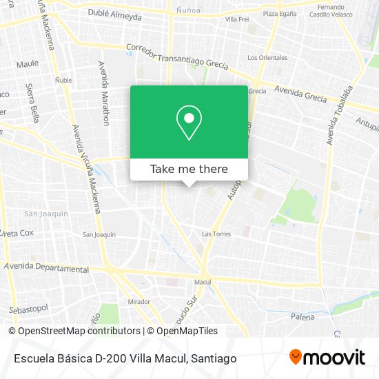 Escuela Básica D-200 Villa Macul map