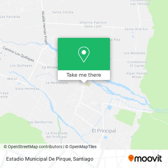 Estadio Municipal De Pirque map
