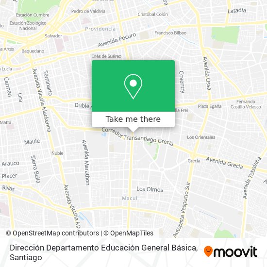 Mapa de Dirección Departamento Educación General Básica