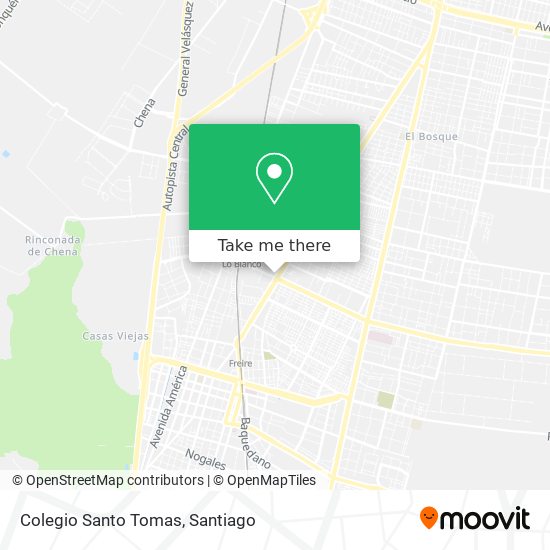 Colegio Santo Tomas map