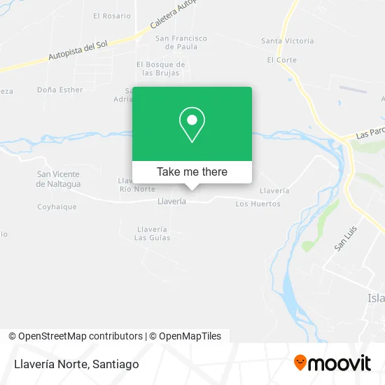 Llavería Norte map