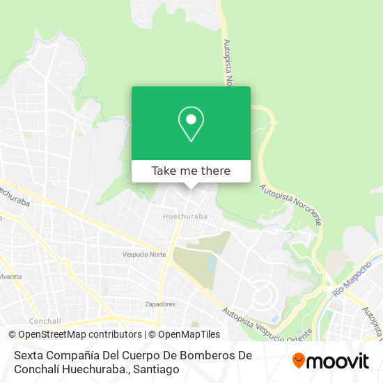 Sexta Compañía Del Cuerpo De Bomberos De Conchalí Huechuraba. map