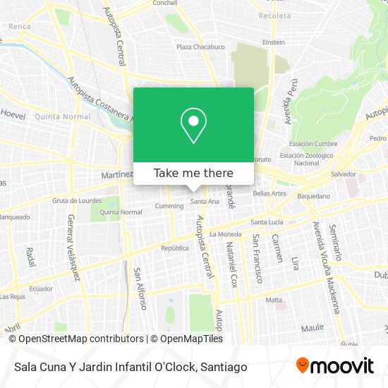 Mapa de Sala Cuna Y Jardin Infantil O'Clock