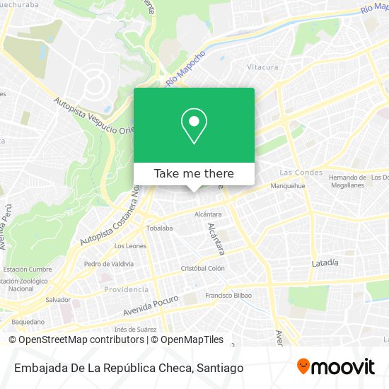 Embajada De La República Checa map