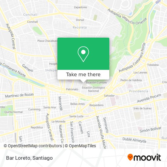 Mapa de Bar Loreto