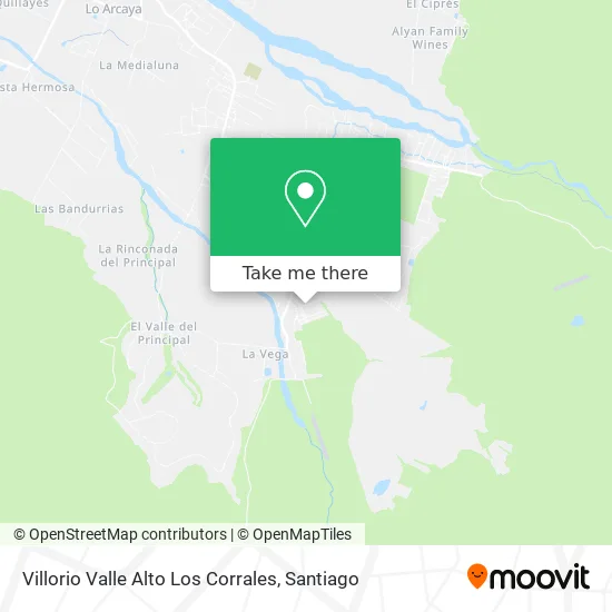 Villorio Valle Alto Los Corrales map