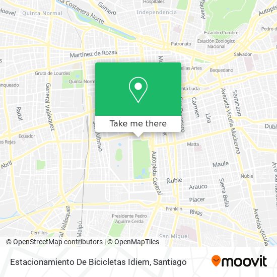 Mapa de Estacionamiento De Bicicletas Idiem