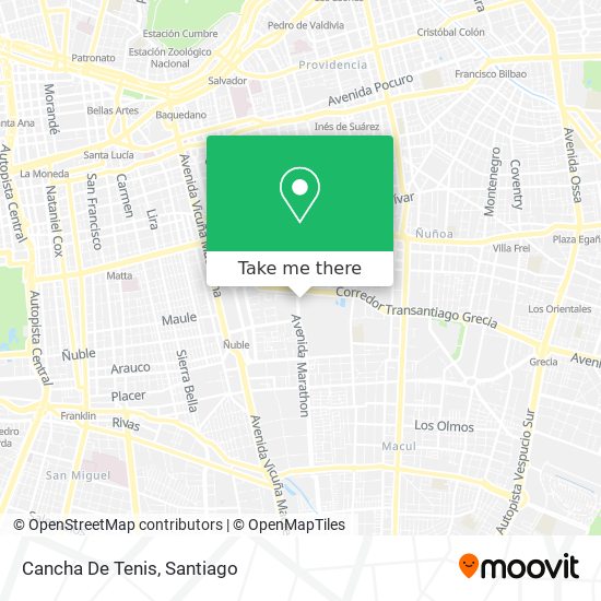 Cancha De Tenis map