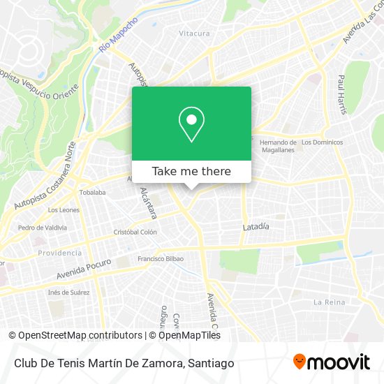 Mapa de Club De Tenis Martín De Zamora